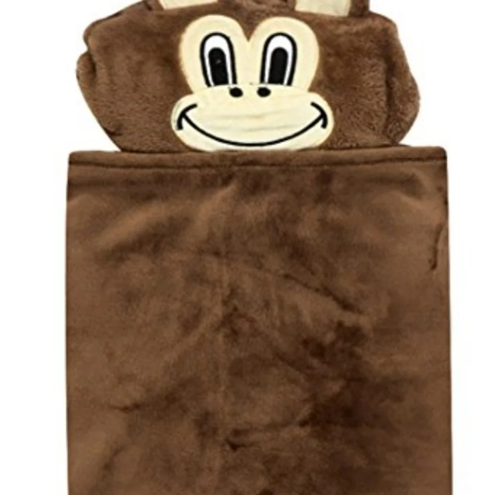 Monkey Hooded Bathrobe Towel